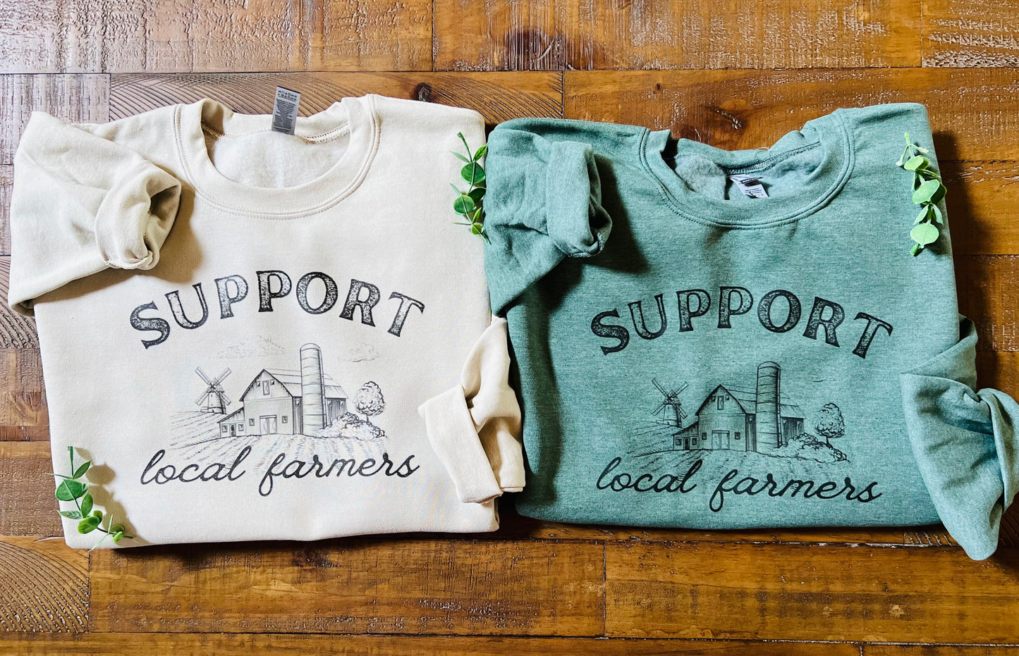Support Local Farmers Crew Neck