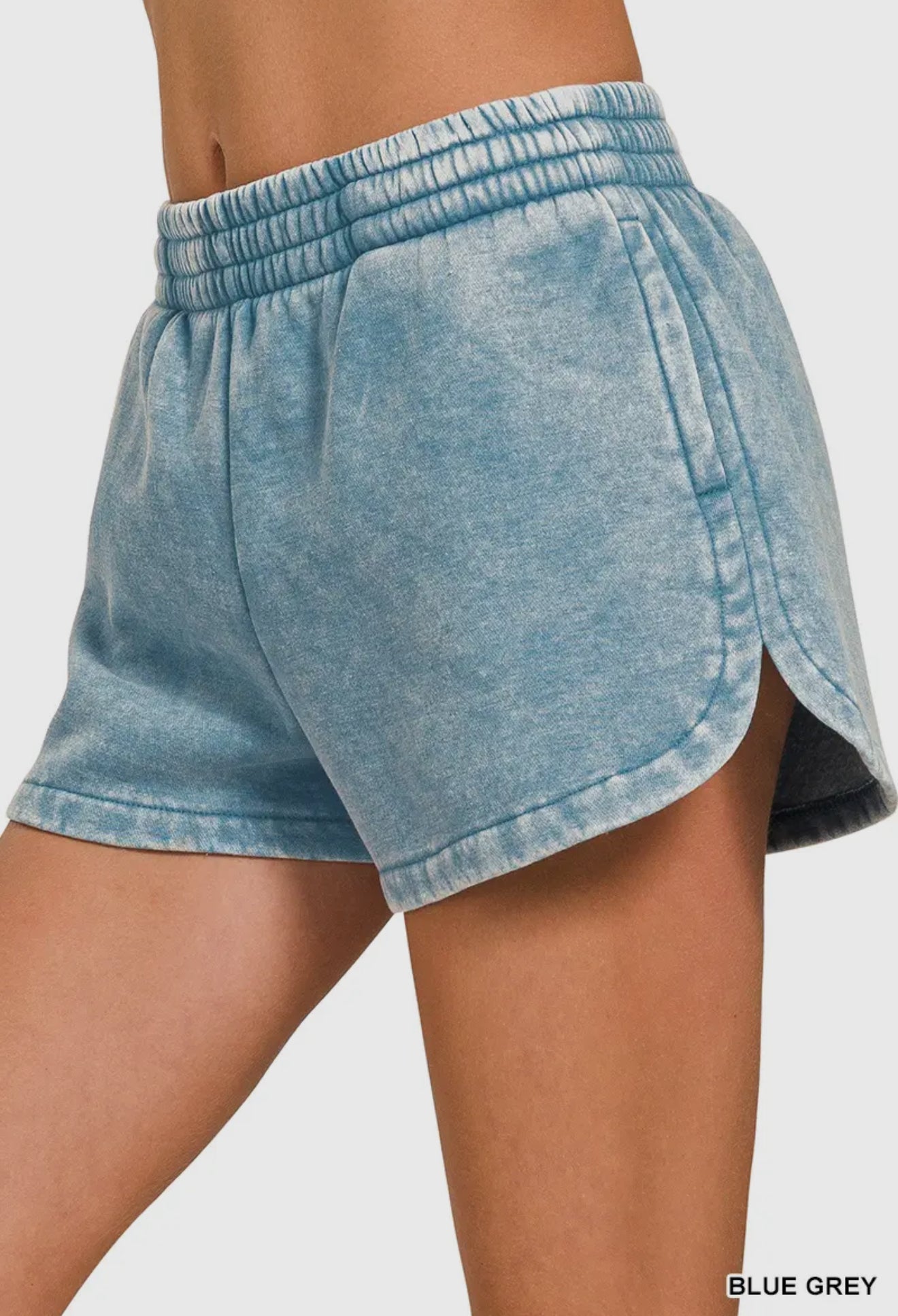 Zenana Acid Wash Shorts