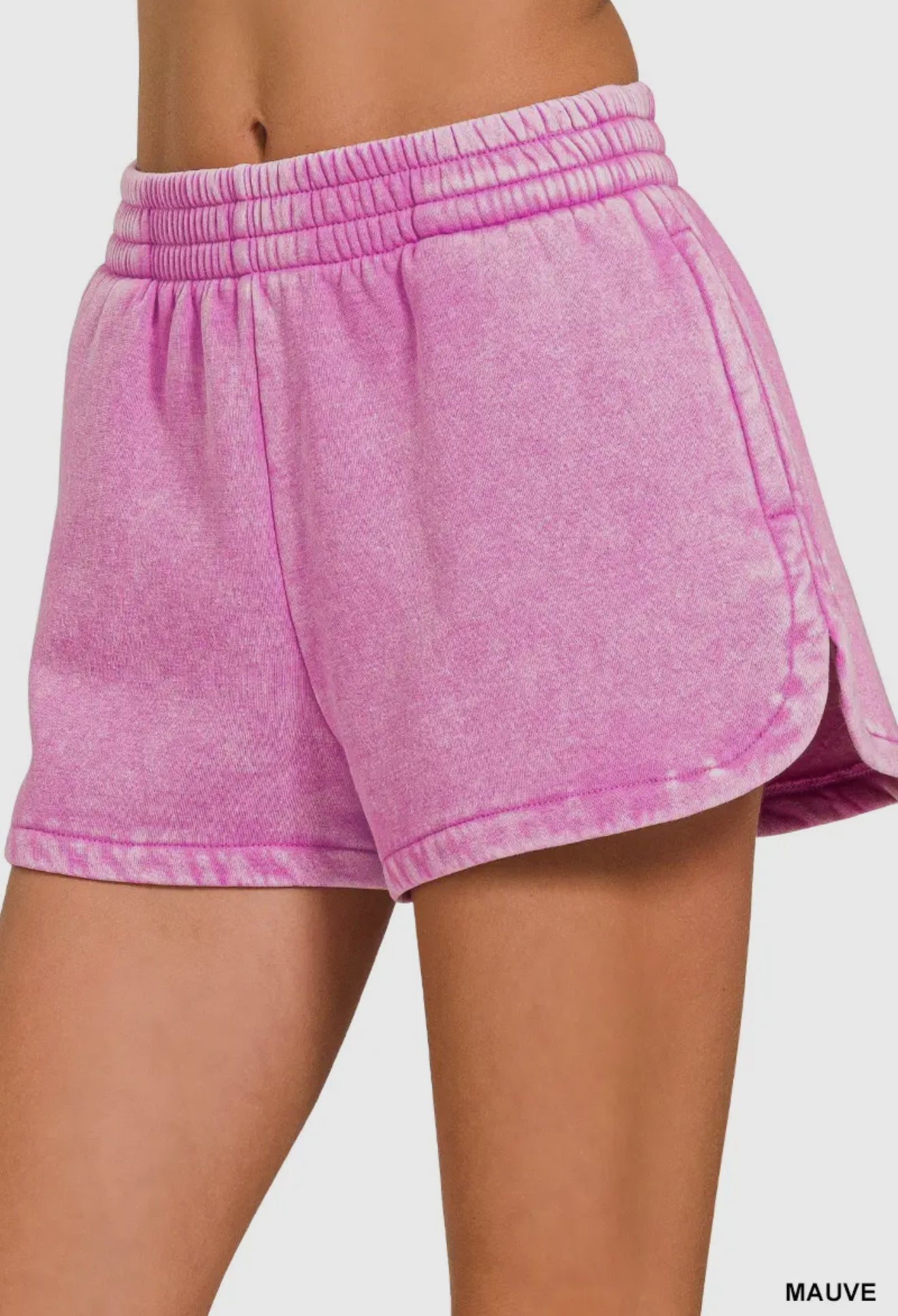 Zenana Acid Wash Shorts