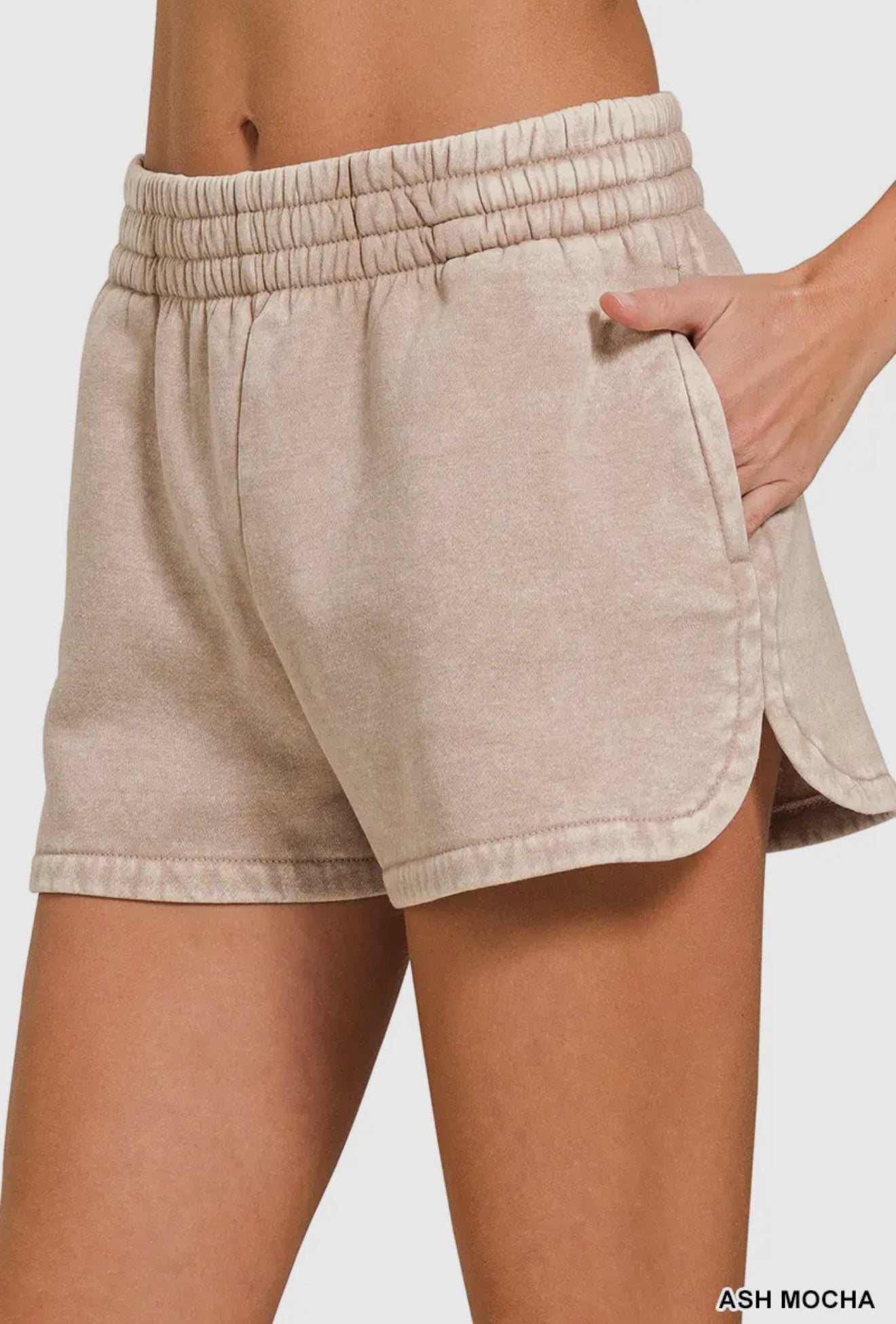 Zenana Acid Wash Shorts