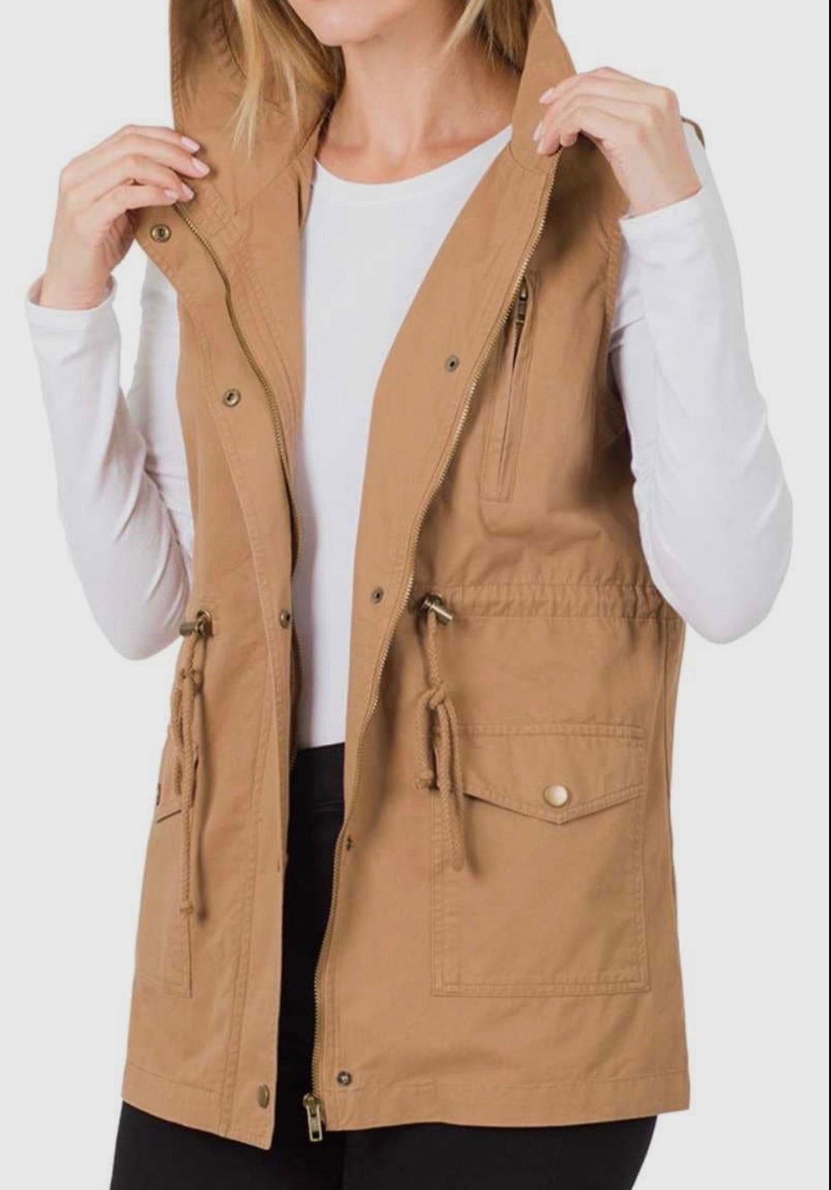 Drawstring Waist Vest