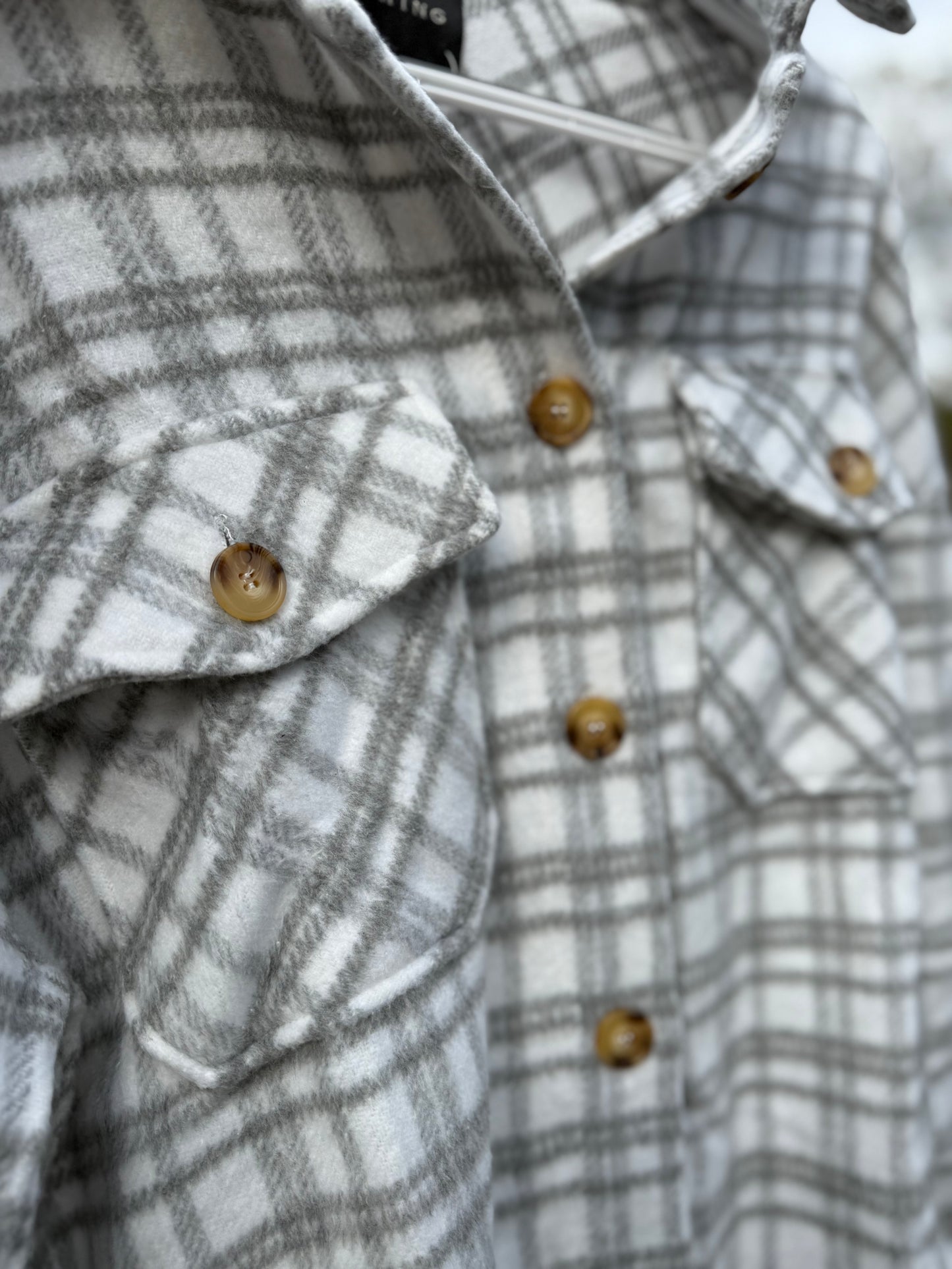 Plaid Print Fleece Shacket