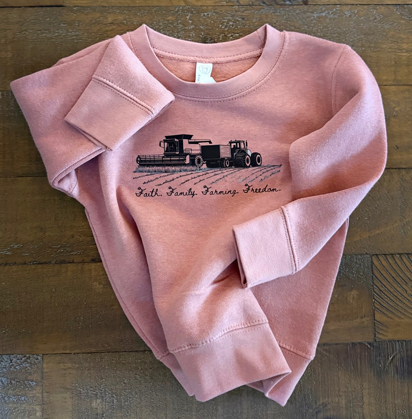 Toddler / Youth Faith • Family • Farming • Freedom Graphic Crewneck