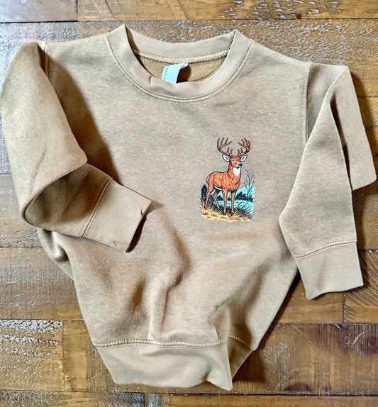 Youth/Toddler Woodland Whitetail Crewneck