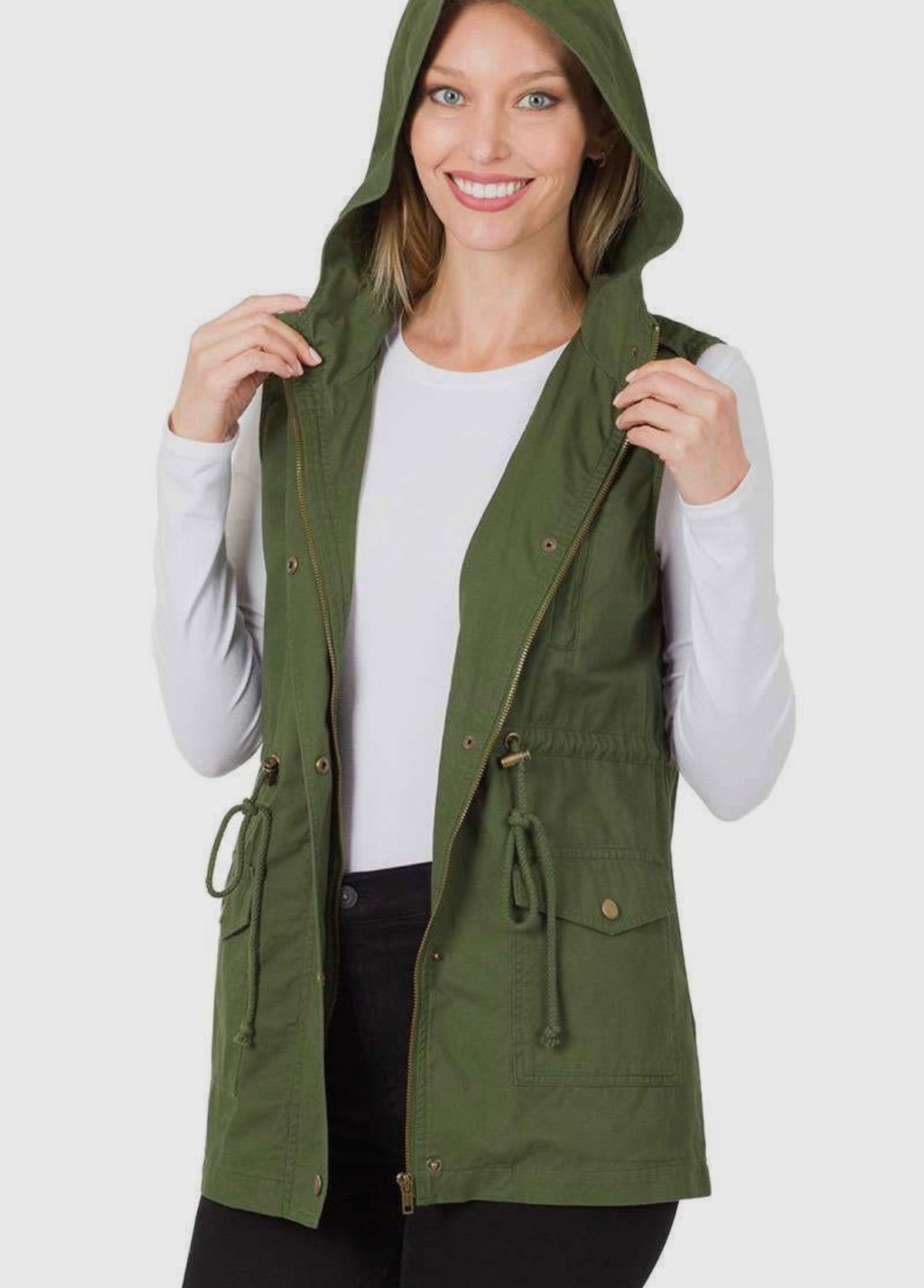 Drawstring Waist Vest