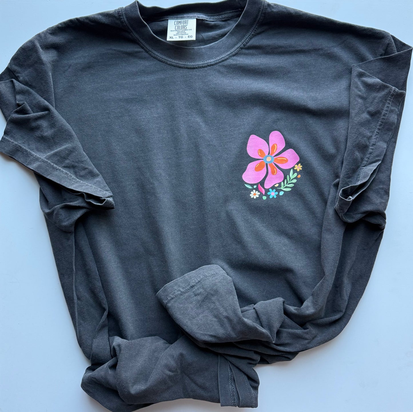 Let Them Protect Your Peace Shirt | Retro Floral Graphic Tee | Inspirational Mental Health Shirt | Comfort Colors Tee