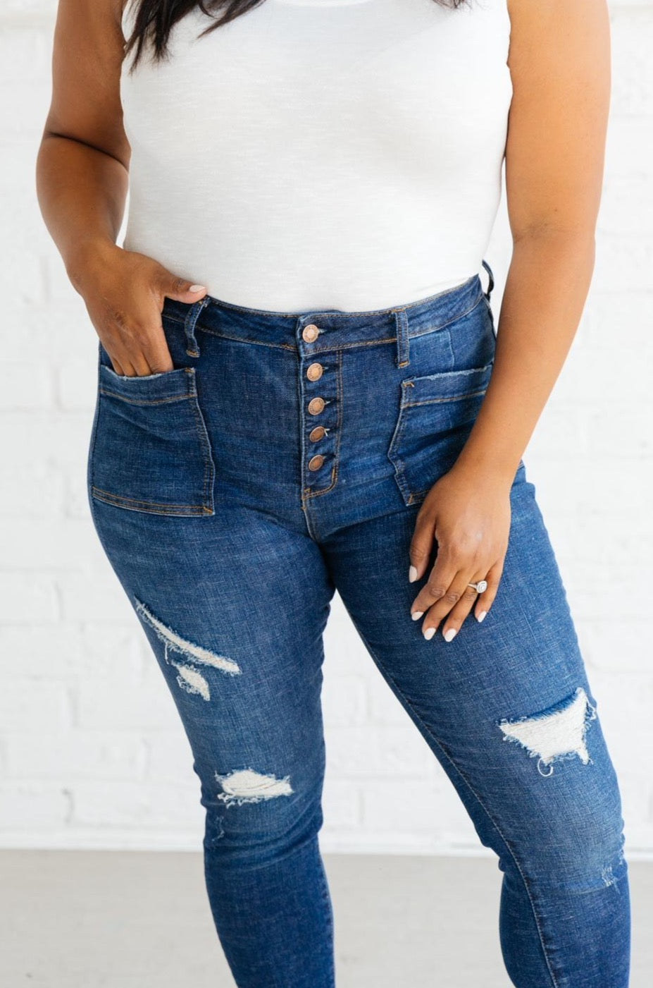 Judy Blue Patch Of Cargo Skinnies